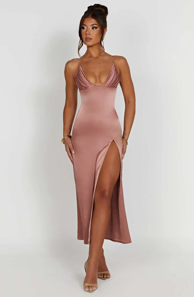 Elegantes Midikleid Mit Spaghettiträgern