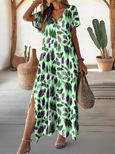 Rosavine – Stilvolles Maxikleid mit Animalprint