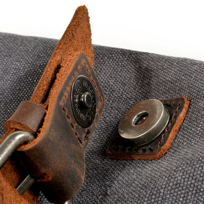 Durango™ Schultertasche Aus Gewachstem Baumwoll-Canvas & Leder – Vintage & Wasserabweisend, 9.5L