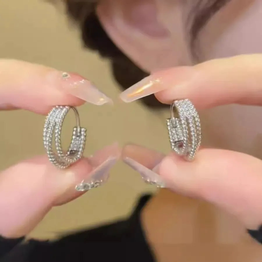 Geometrische Lagen-Ohrringe