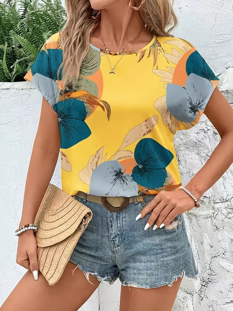 Chiara | Elegante Vintage-Bluse mit Blumenmuster