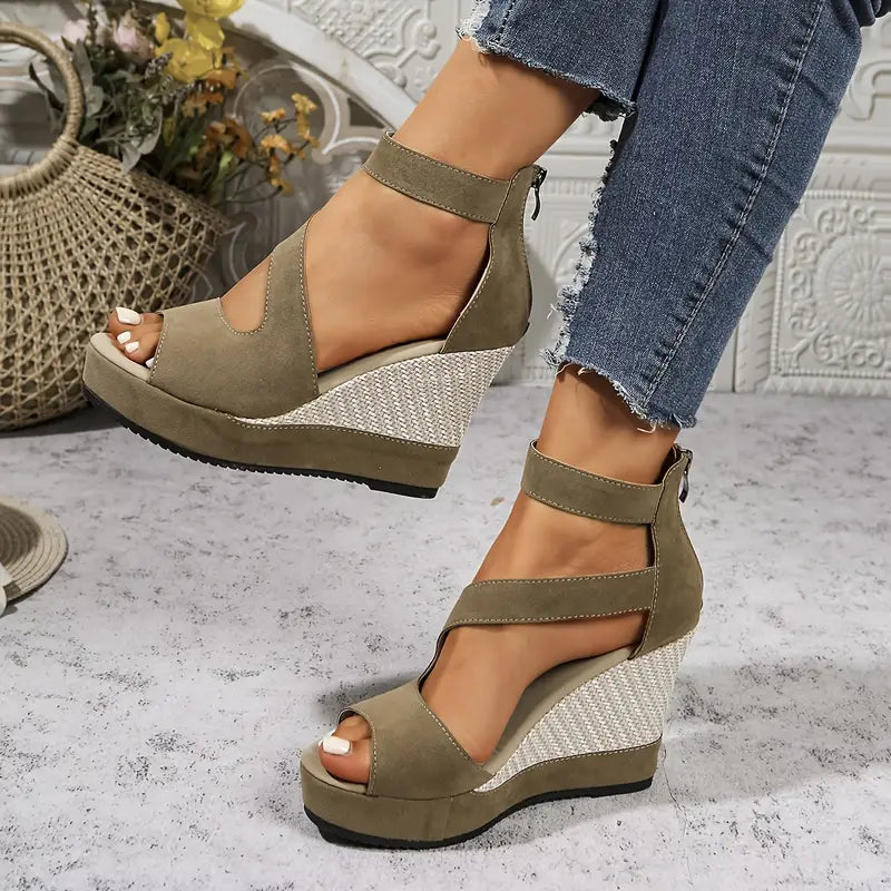 Oriane – Elegante Keilsandalen im Espadrille-Stil