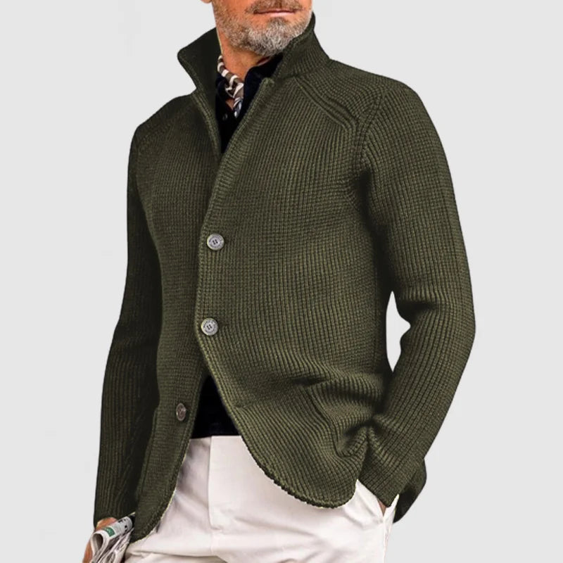 Marcus | Elegante Strickjacke mit Revers für Herren