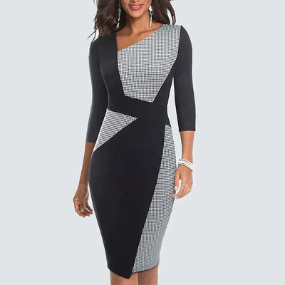 Marika - Patchwork-Bleistiftkleid