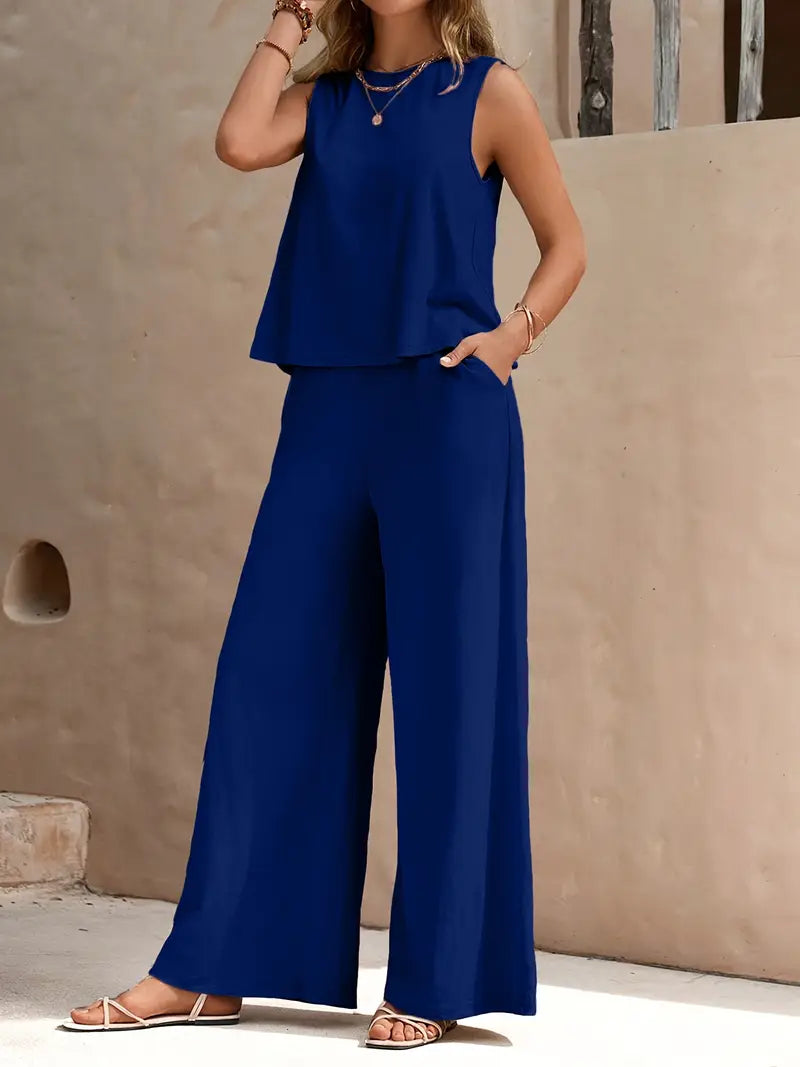 Remy – Elegantes Set aus ärmellosem Top und Hose