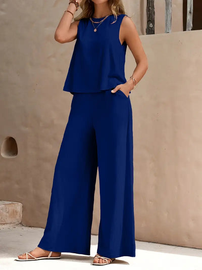 Remy – Elegantes Set aus ärmellosem Top und Hose