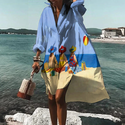 Florence - Lässiges Hemdblusenkleid aus Leinen