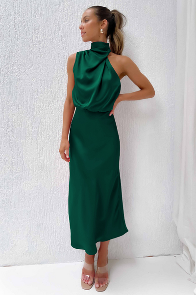 Fiona | Elegantes Abendkleid Mit Hohem Kragen