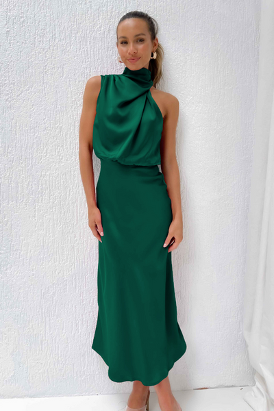 Fiona | Elegantes Abendkleid Mit Hohem Kragen