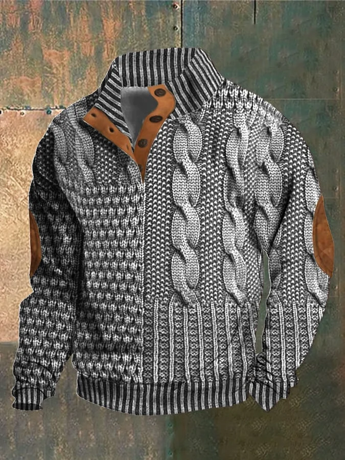 Albert - Herren-Retro-Kaschmir-Rollkragenpullover mit hohem Kragen
