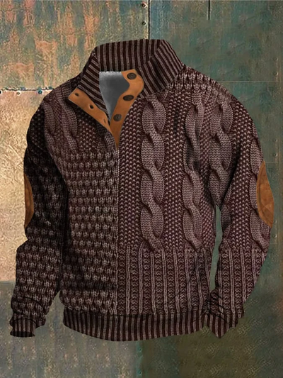 Albert - Herren-Retro-Kaschmir-Rollkragenpullover mit hohem Kragen