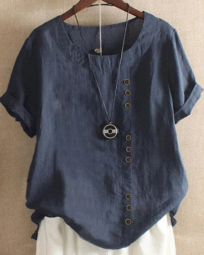 Vera | Schlichtes T-Shirt mit Rundhalsausschnitt und kurzen Ärmeln