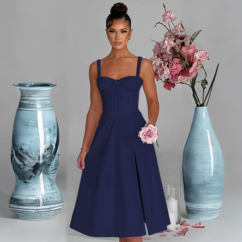 Renata - Midikleid mit Korsett und Öffnung