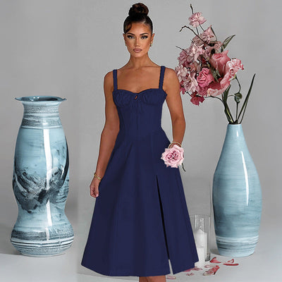 Renata - Midikleid mit Korsett und Öffnung