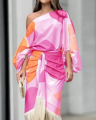 Morwenna – Seidiges Satin-One-Shoulder-Kleid