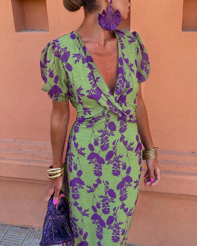 Abriella – Kleid mit lebendigem Blumendruck