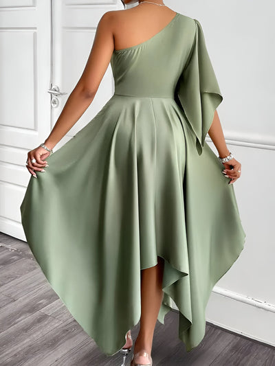Andrada | Elegantes Asymmetrisches One-Shoulder Peplum-Kleid