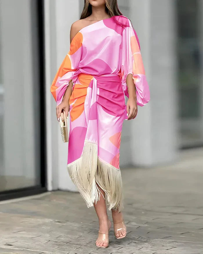 Morwenna – Seidiges Satin-One-Shoulder-Kleid