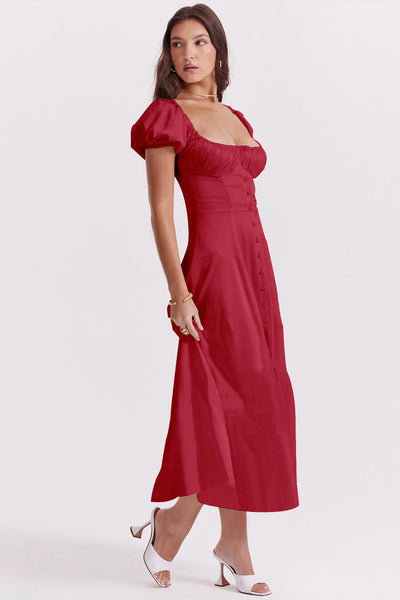 Beatriz - Midikleid mit Korsett und Knöpfen