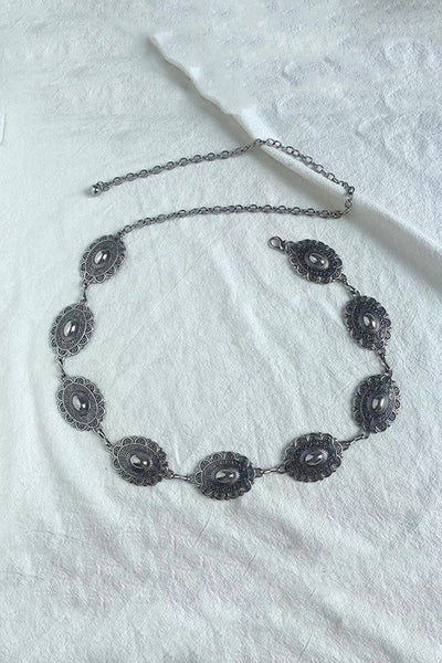 Raegan Retro Geometric Taillenkette – Verstellbare Metallkette Für Elegante Silhouetten