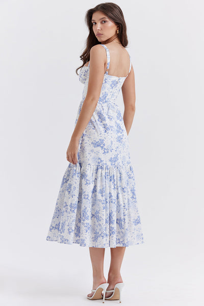 Geblümtes Midi-Sommerkleid
