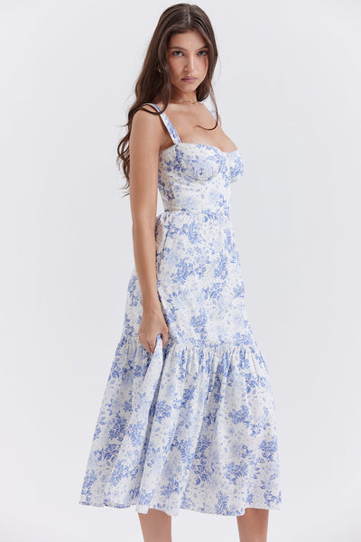 Geblümtes Midi-Sommerkleid