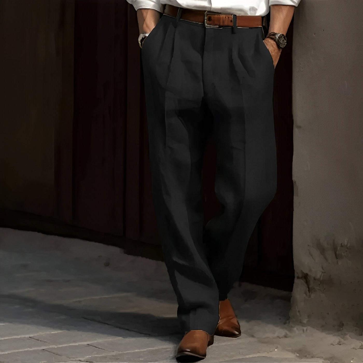 Carlos - Retro-Leinenhose für Herren