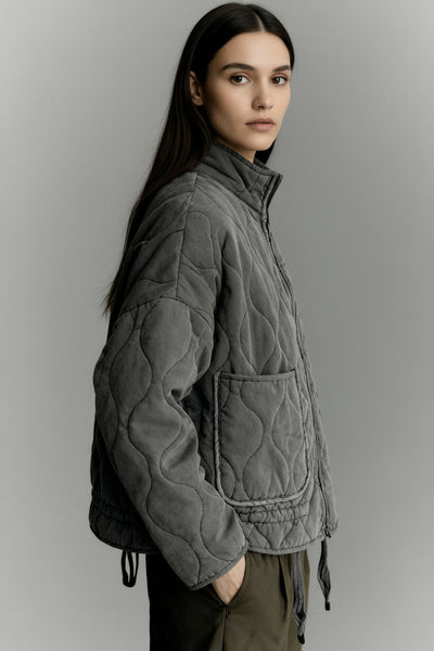 Kyrie | Damen Steppjacke Mit Hohem Kragen