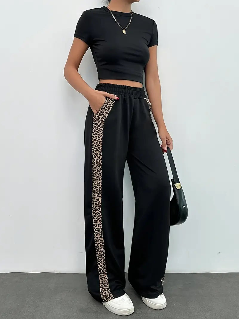 Hermione | Mutige Leopard-Print-Hose mit Seitenschlitz – Entfessle deinen wilden Stil