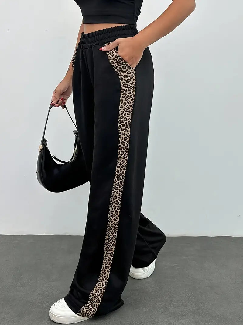 Hermione | Mutige Leopard-Print-Hose mit Seitenschlitz – Entfessle deinen wilden Stil