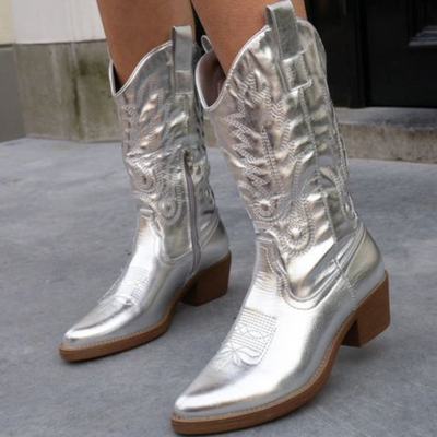 Gracie - legante Metallic-Cowboystiefel