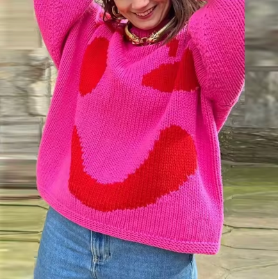 Vivi - Strickpullover aus Baumwolle in Übergröße
