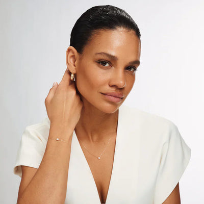 Cléa Moissanit Stein Set | Gold