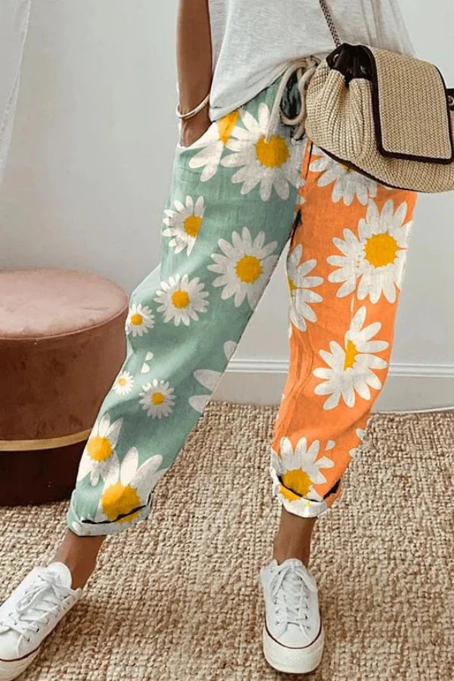 Airish - Casual Unique Printed Button Pocket Pants