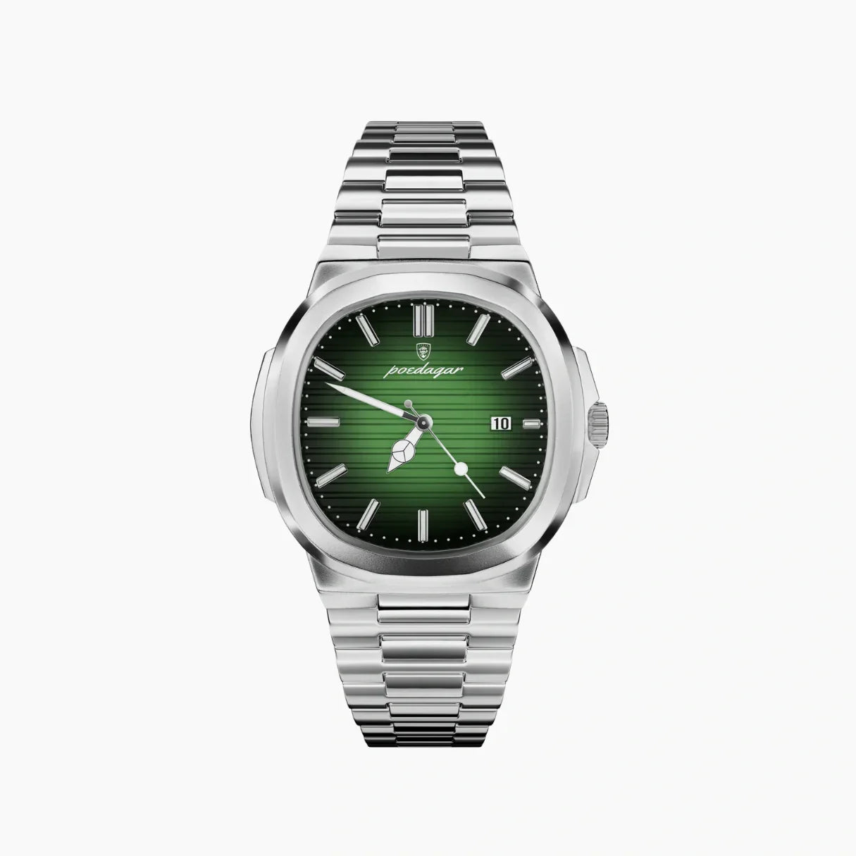 Hugo Albrecht Poedagar 41mm Edelstahl Uhr mit Japanischem Quarzwerk und Saphirglas