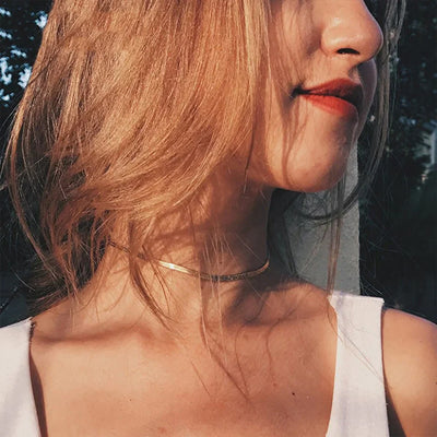 Elizabeth Gold Fischgräten-Halskette