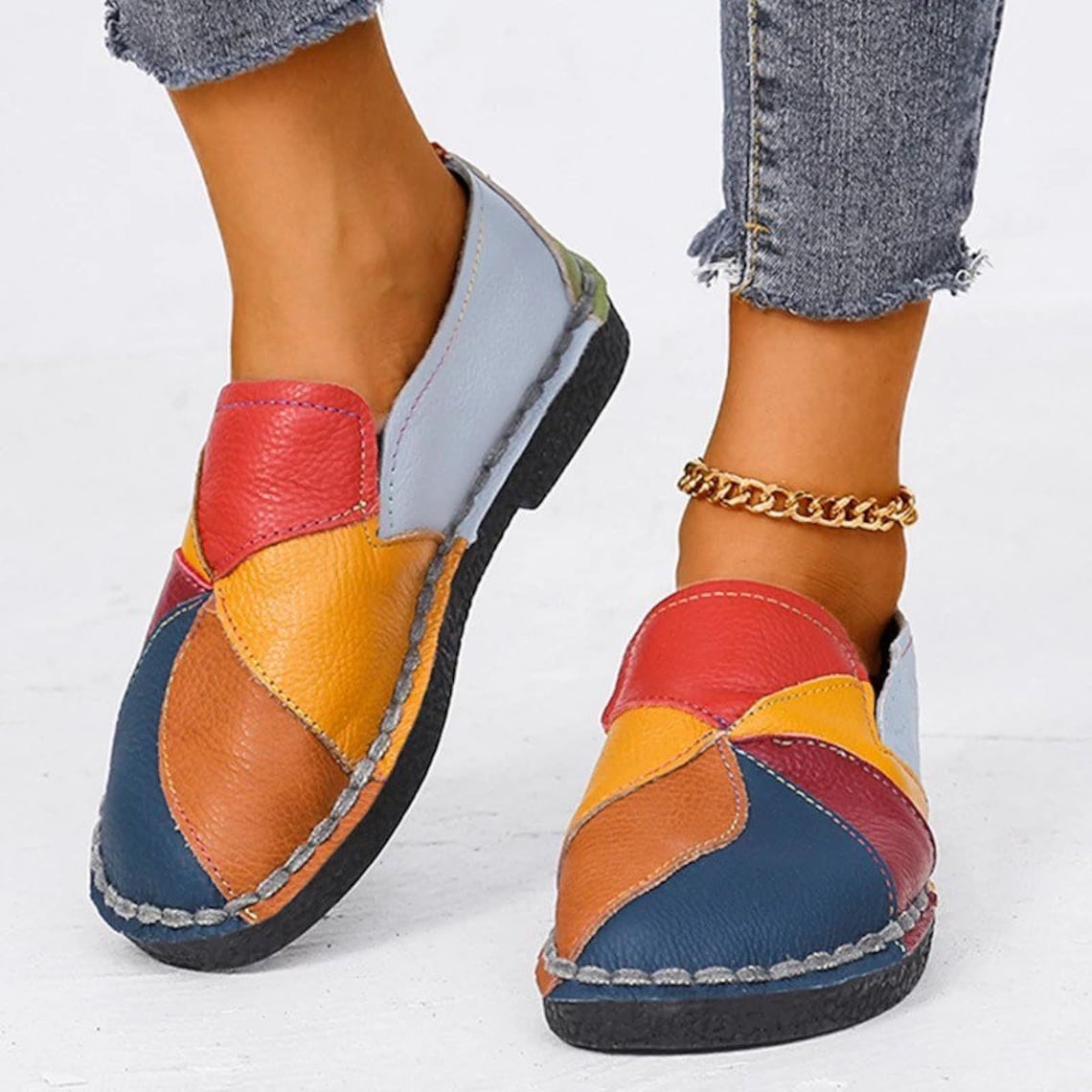 Nerry - Farbe Patch Schuhe