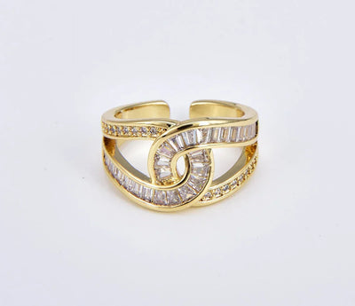 Mia | Eleganter, verstellbarer Ring mit Knoten