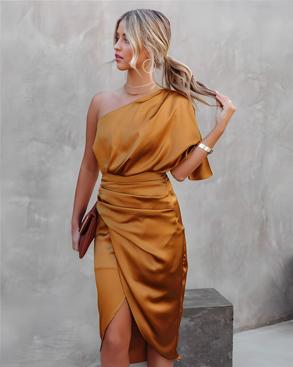 Gaby Elegant Midi Dress – Stilvolles Design, Bequemer Sitz & Hochwertige Materialien