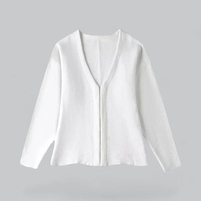 Eleganter weicher Strick-Cardigan mit V-Ausschnitt für Damen | Ideal für alle Jahreszeiten