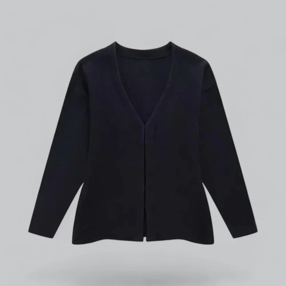Eleganter weicher Strick-Cardigan mit V-Ausschnitt für Damen | Ideal für alle Jahreszeiten