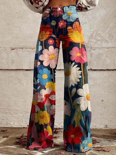 Lieselotte - Weite Bein Blumen Hosen