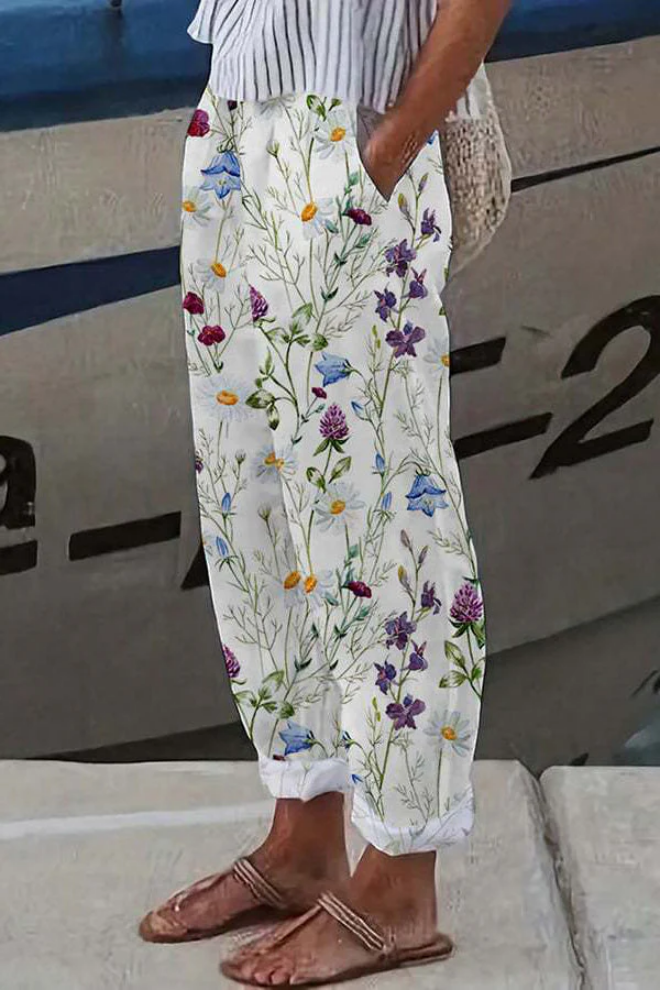 Airish - Lässige Hose mit einzigartiger Bedruckung und Knopftaschen