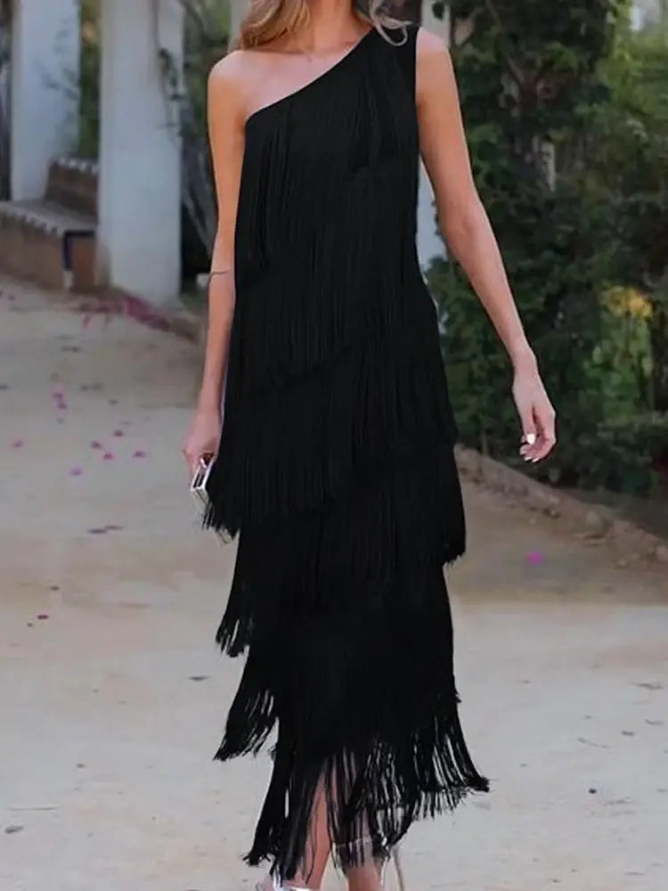 Andalusisches Kleid mit Fransen