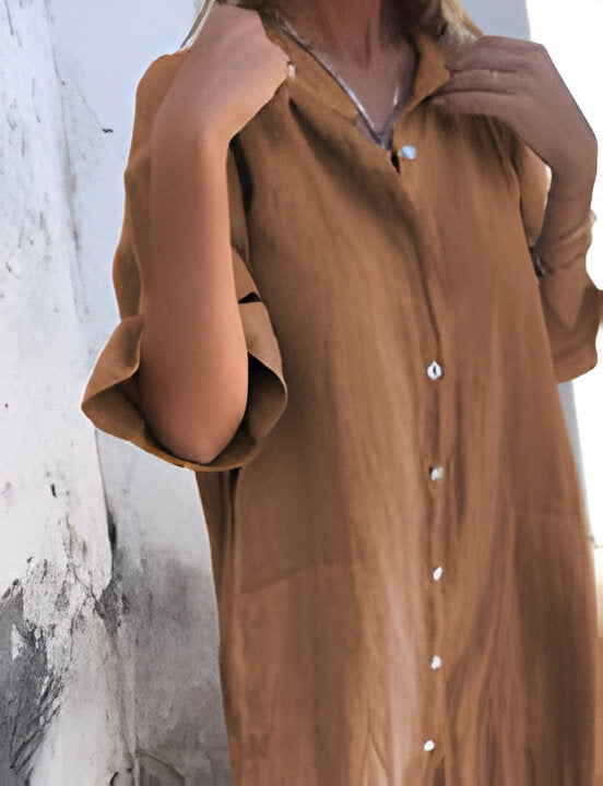 Solene | Lockeres, legeres Kleid mit halben Ärmeln