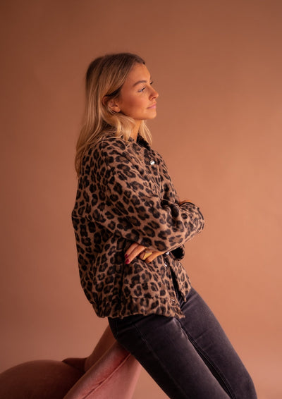 Élodie™  | Veste Bomber Léopard – Confort, Style & Polyvalence