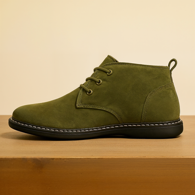Morrow™ Olivgrüne Wildleder Chukka Boots mit Gepolsterter Innensohle und Gummisohle