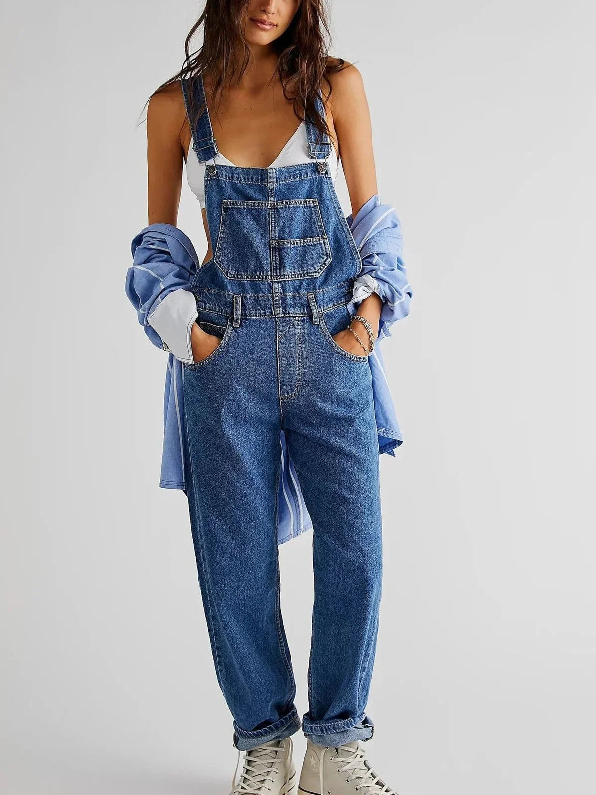 Shaira - Klassischer Denim-Overall in entspannter Passform