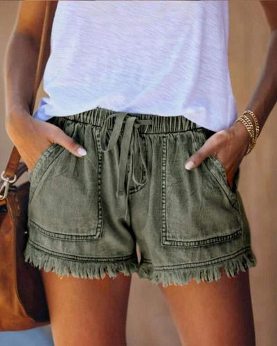 Zinnia – Farbige Jeansshorts