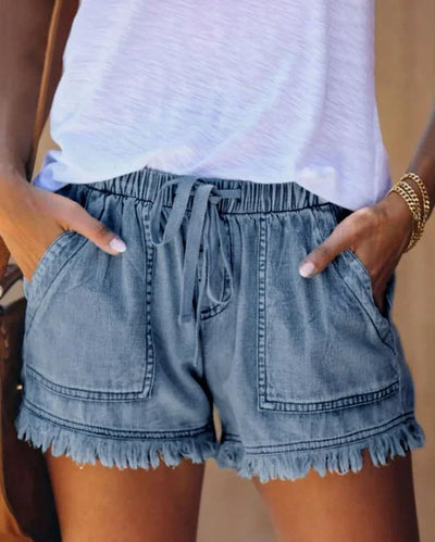 Zinnia – Farbige Jeansshorts